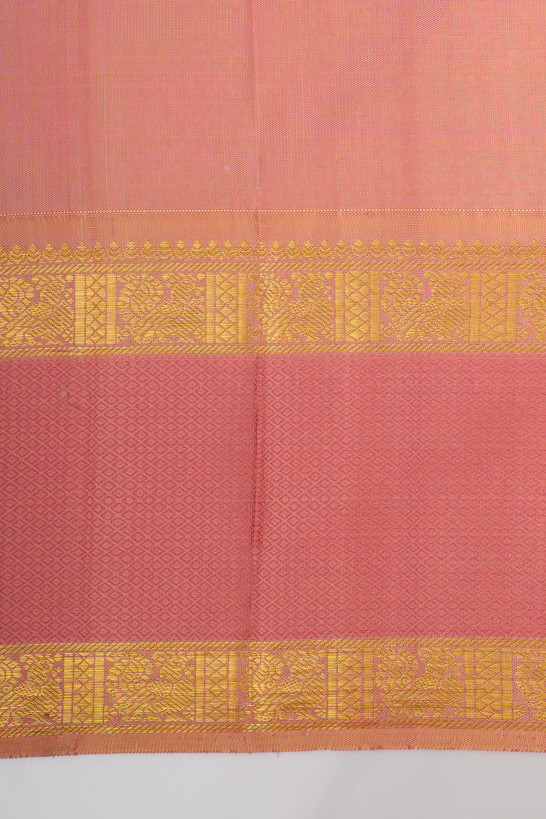 Peacock blue and pink  pure kanchipuram silk saree