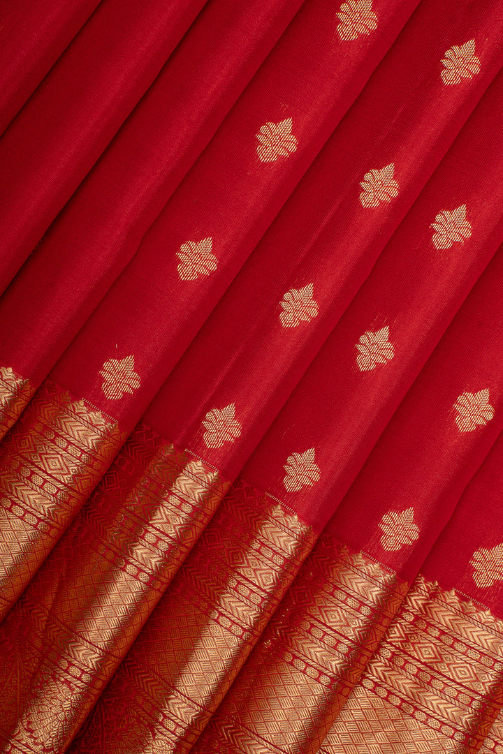 Red Traditional Pure Kanchipuram Silk Saree