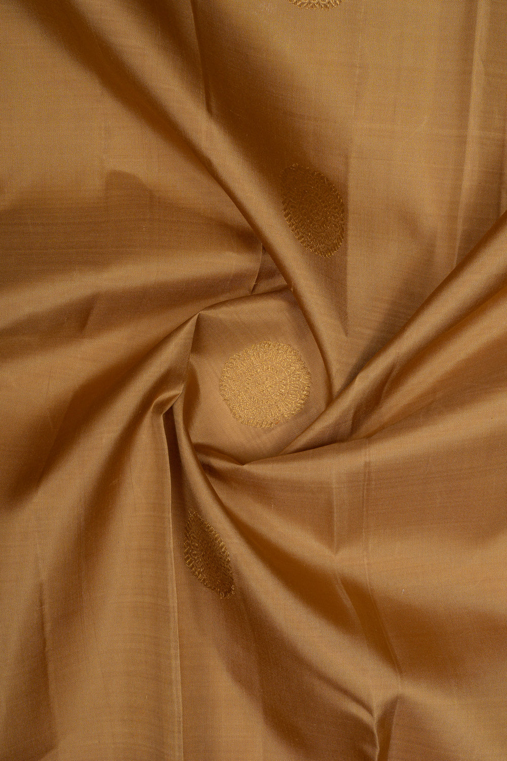 Khaki multi  checks border  pure kanchipuram silk saree