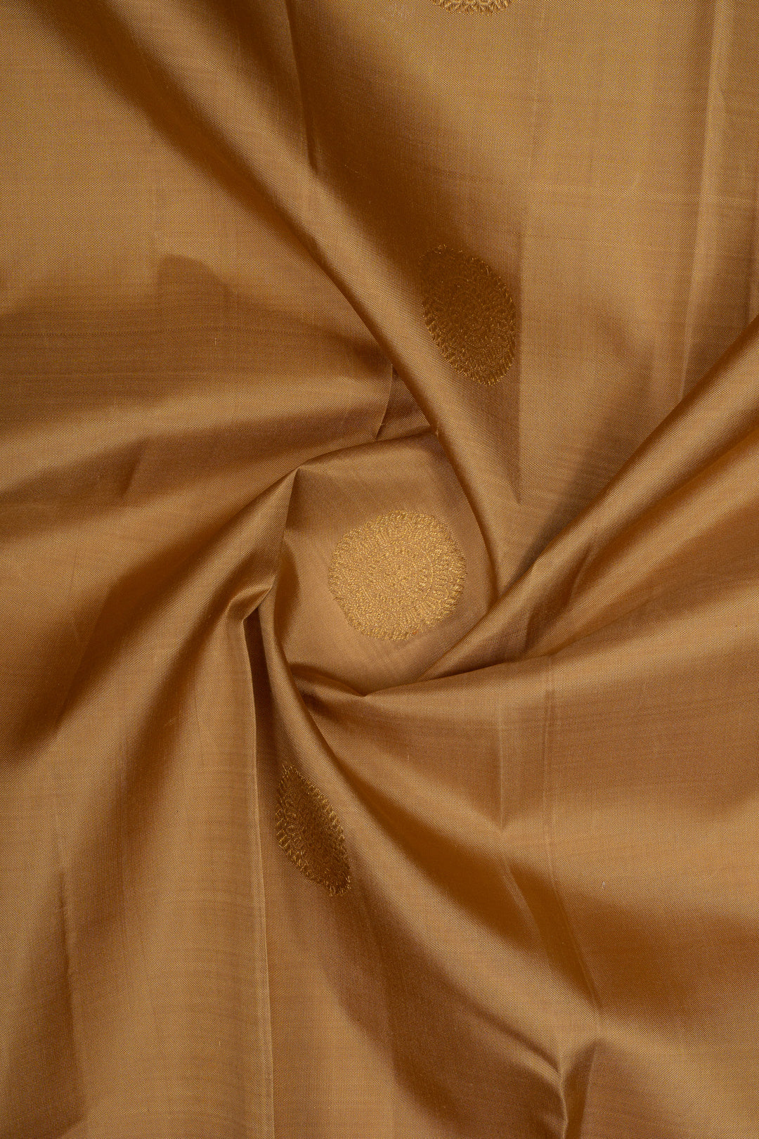 Khaki multi  checks border  pure kanchipuram silk saree