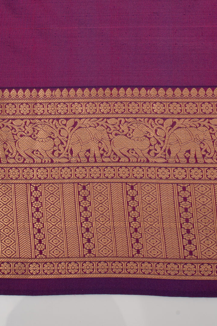 Purple Traditional Pure Kanchipuram Silk Saree