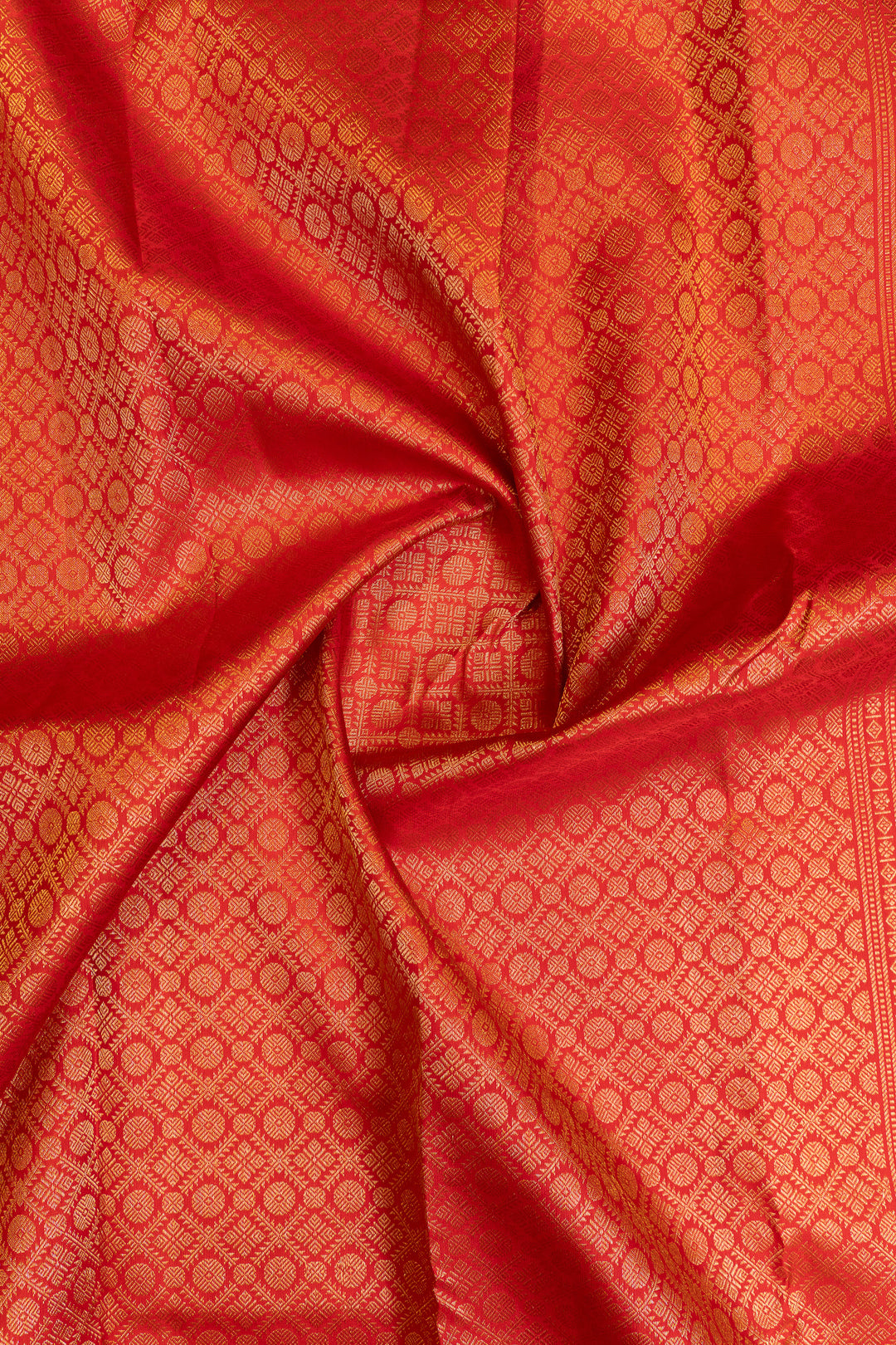 Rose pink and red traditional pure Kanchipuram silk saree