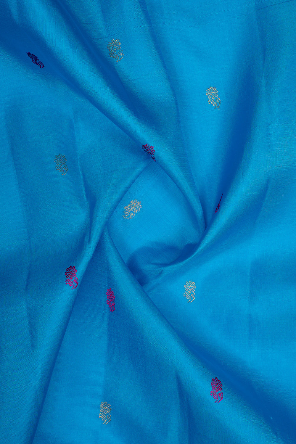 Anandha blue and magenta vintage Kanchipuram silk saree