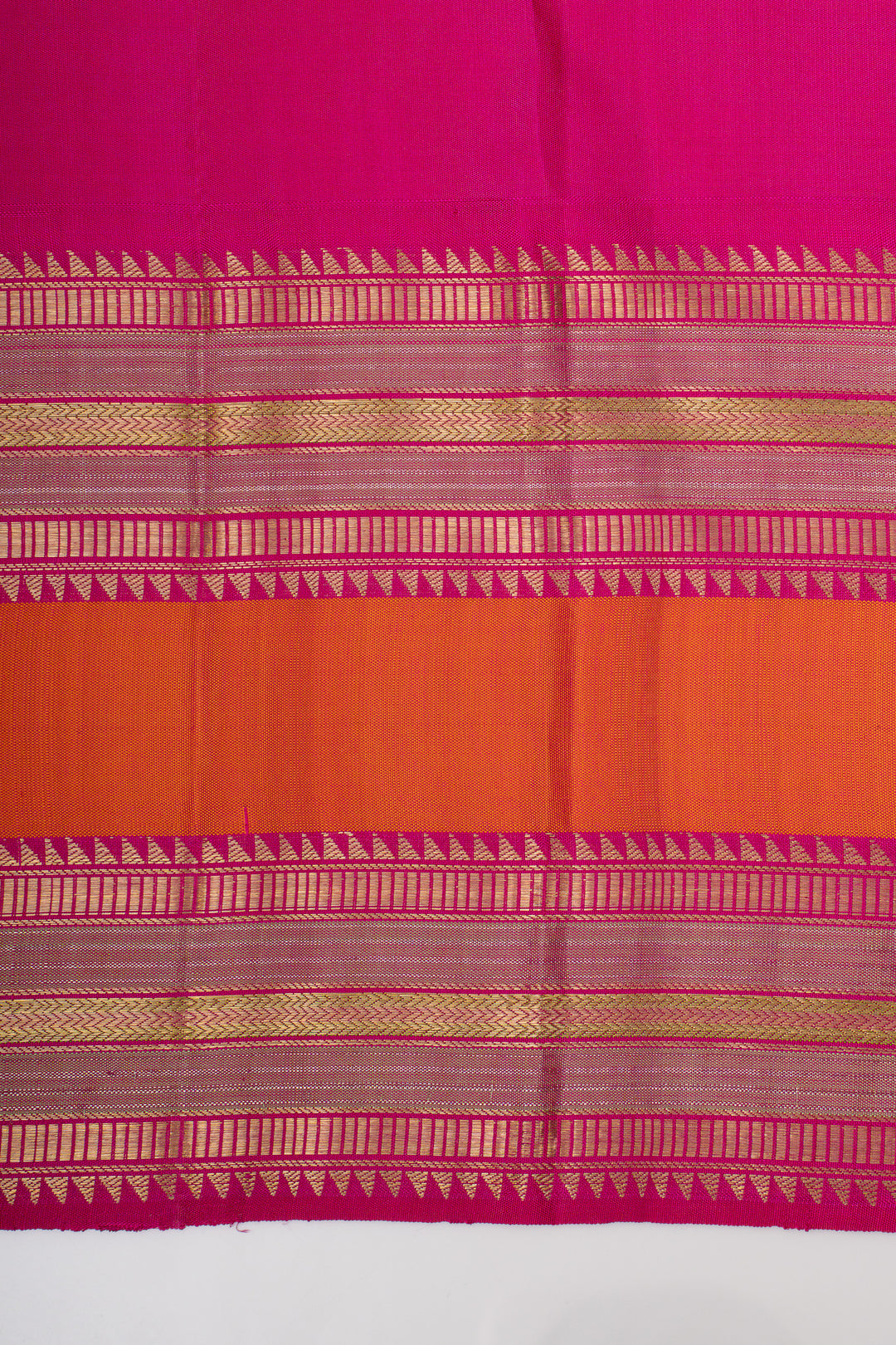 Anandha blue and magenta vintage Kanchipuram silk saree