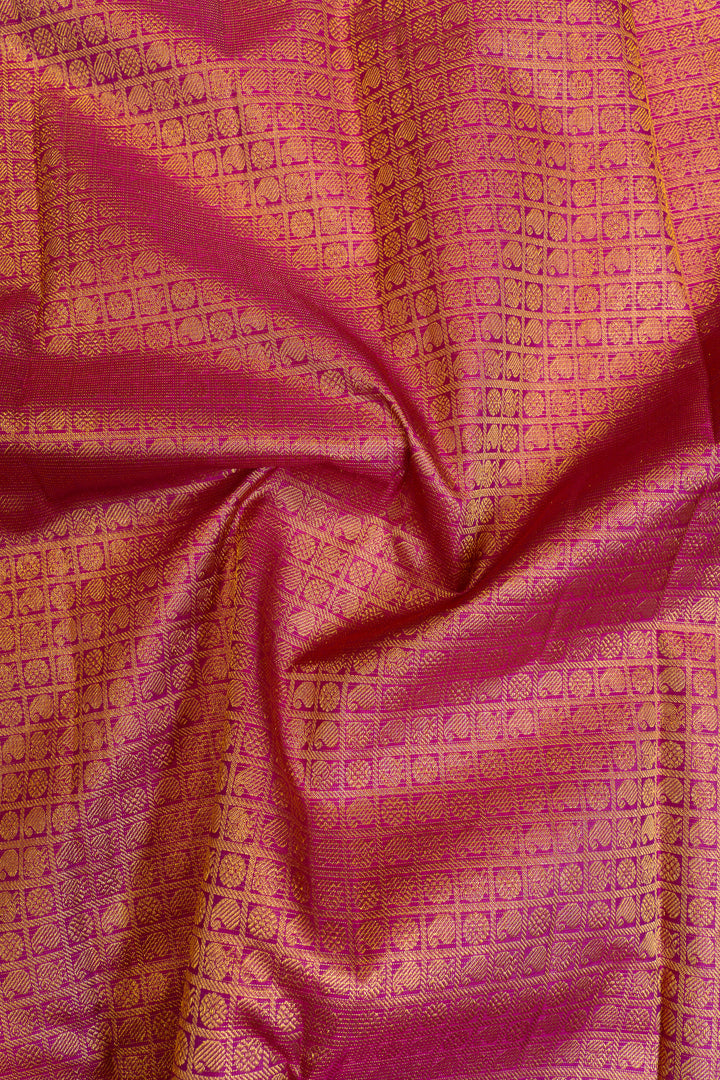 Purple vairaoosi pure Kanchipuram silk saree