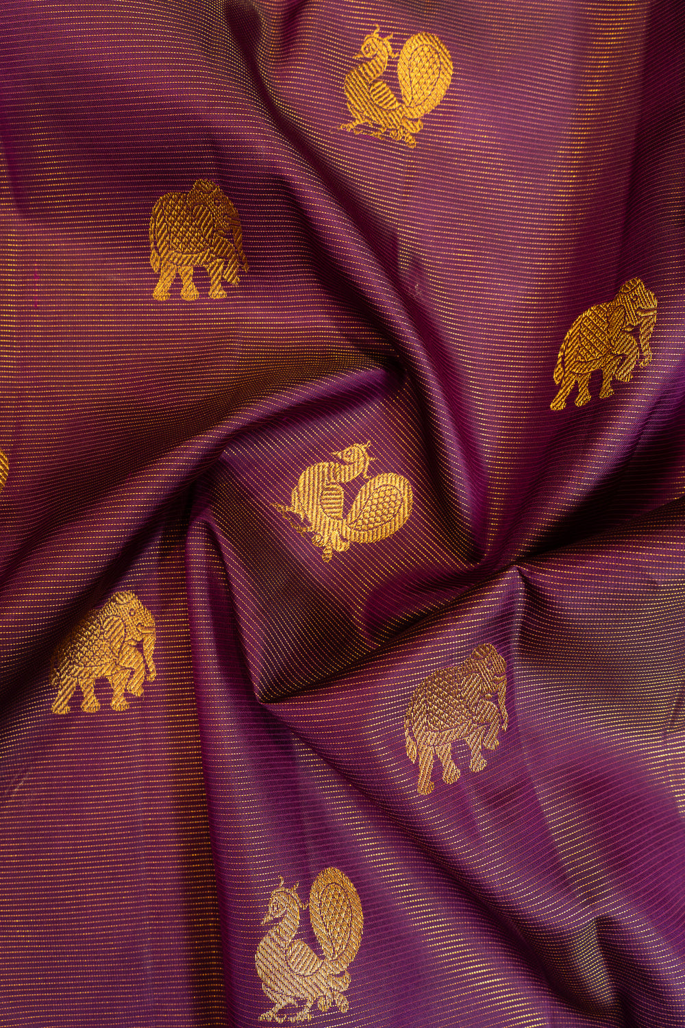Purple vairaoosi pure Kanchipuram silk saree