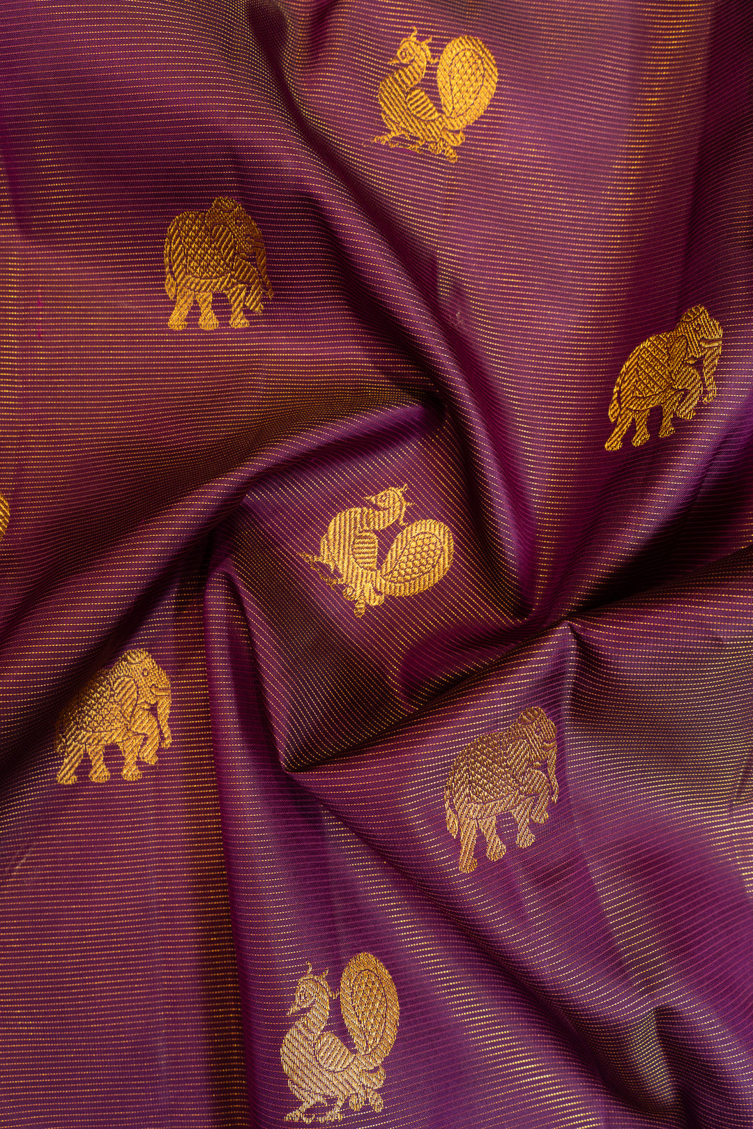 Purple vairaoosi pure Kanchipuram silk saree