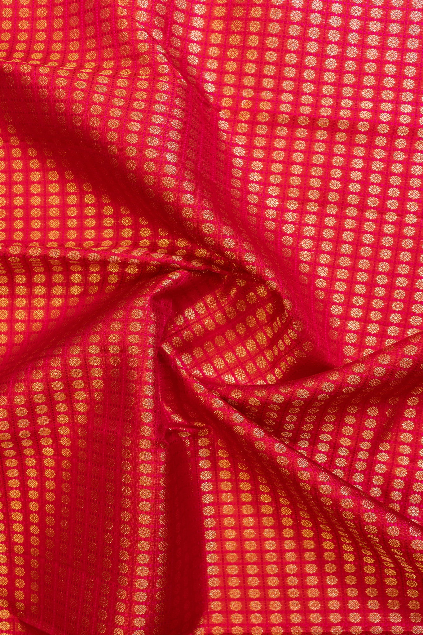 Reddish pink zari brocade pure Kanchipuram silk saree