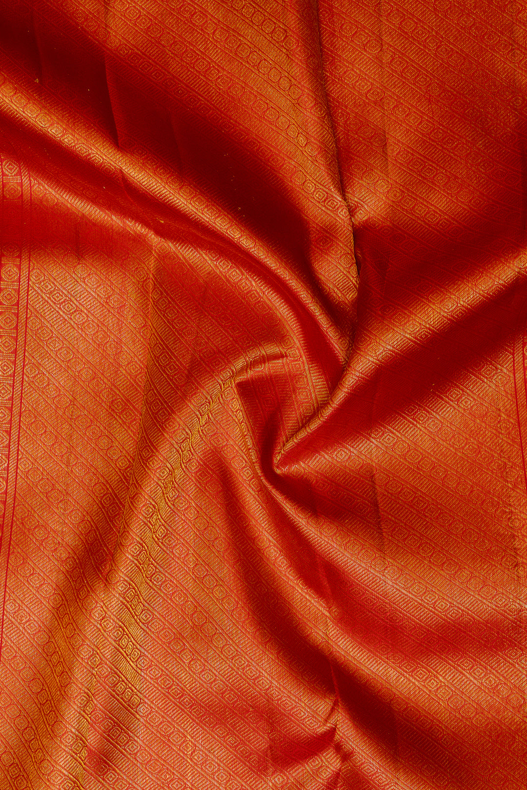 Red Traditional Brocade Pure Kanchipuram Silk Saree - Clio Silks