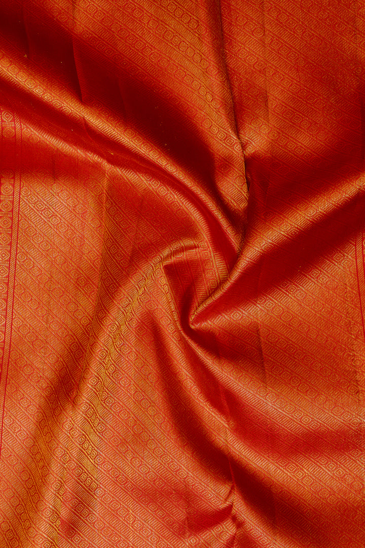 Red Traditional Brocade Pure Kanchipuram Silk Saree - Clio Silks