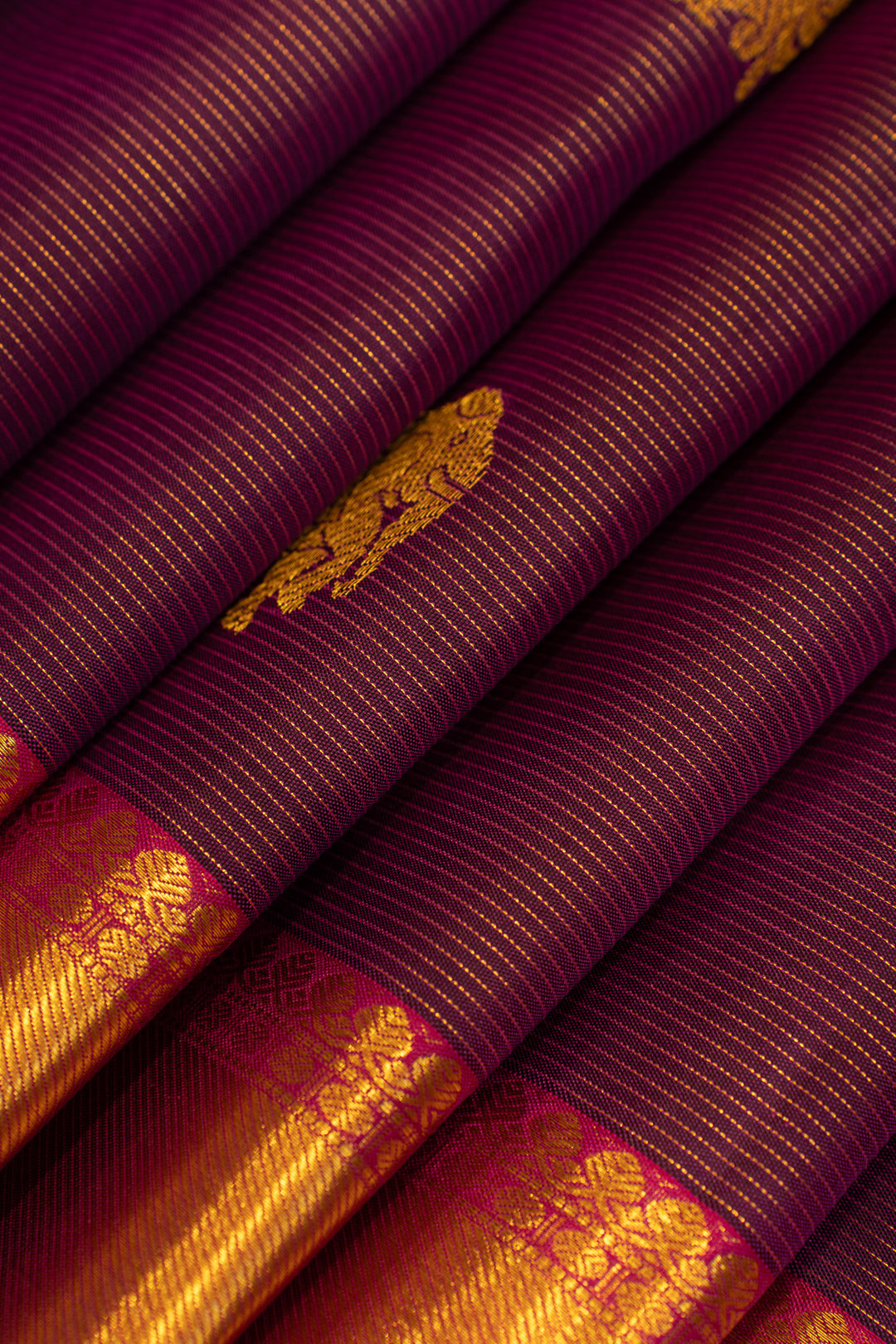 Purple vairaoosi pure Kanchipuram silk saree