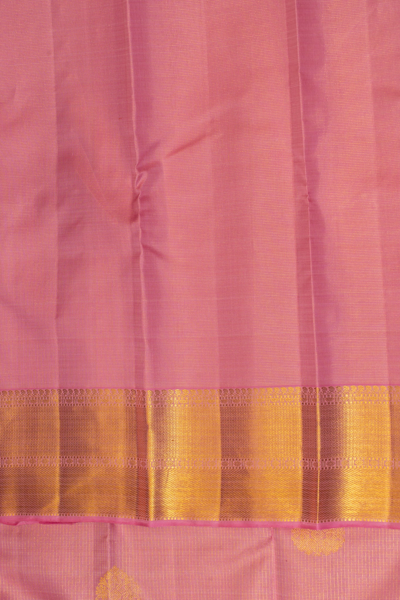 Pastel pink vairaoosi checks pure Kanchipuram silk saree