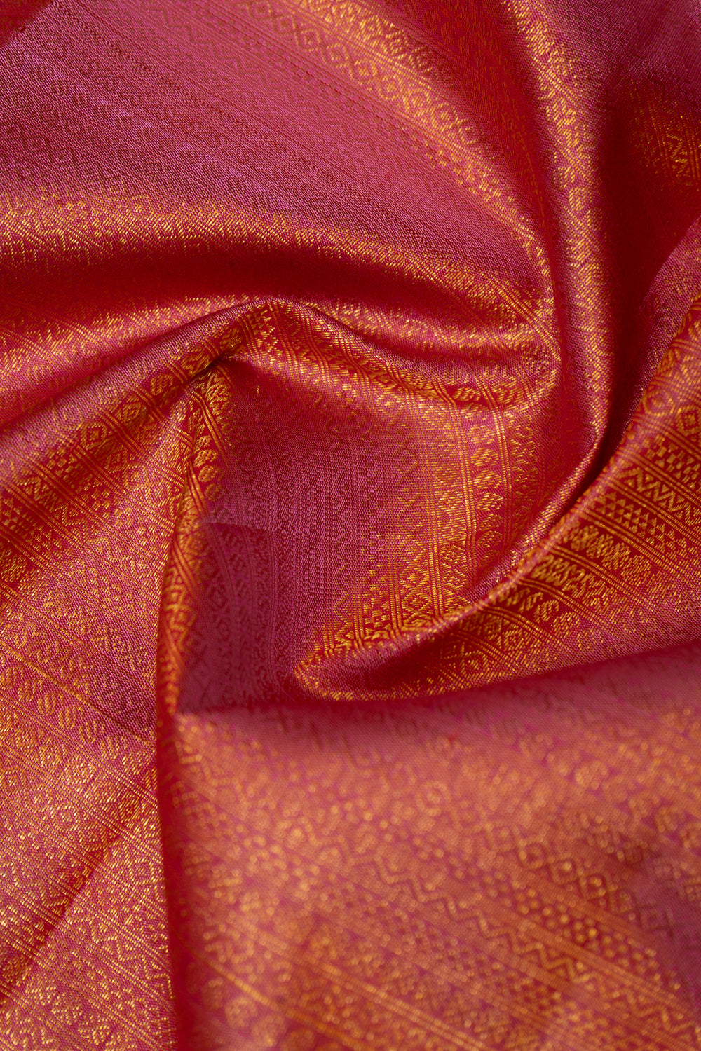 Lotus Pink Brocade Pure Kanchipuram Silk Saree - Clio Silks