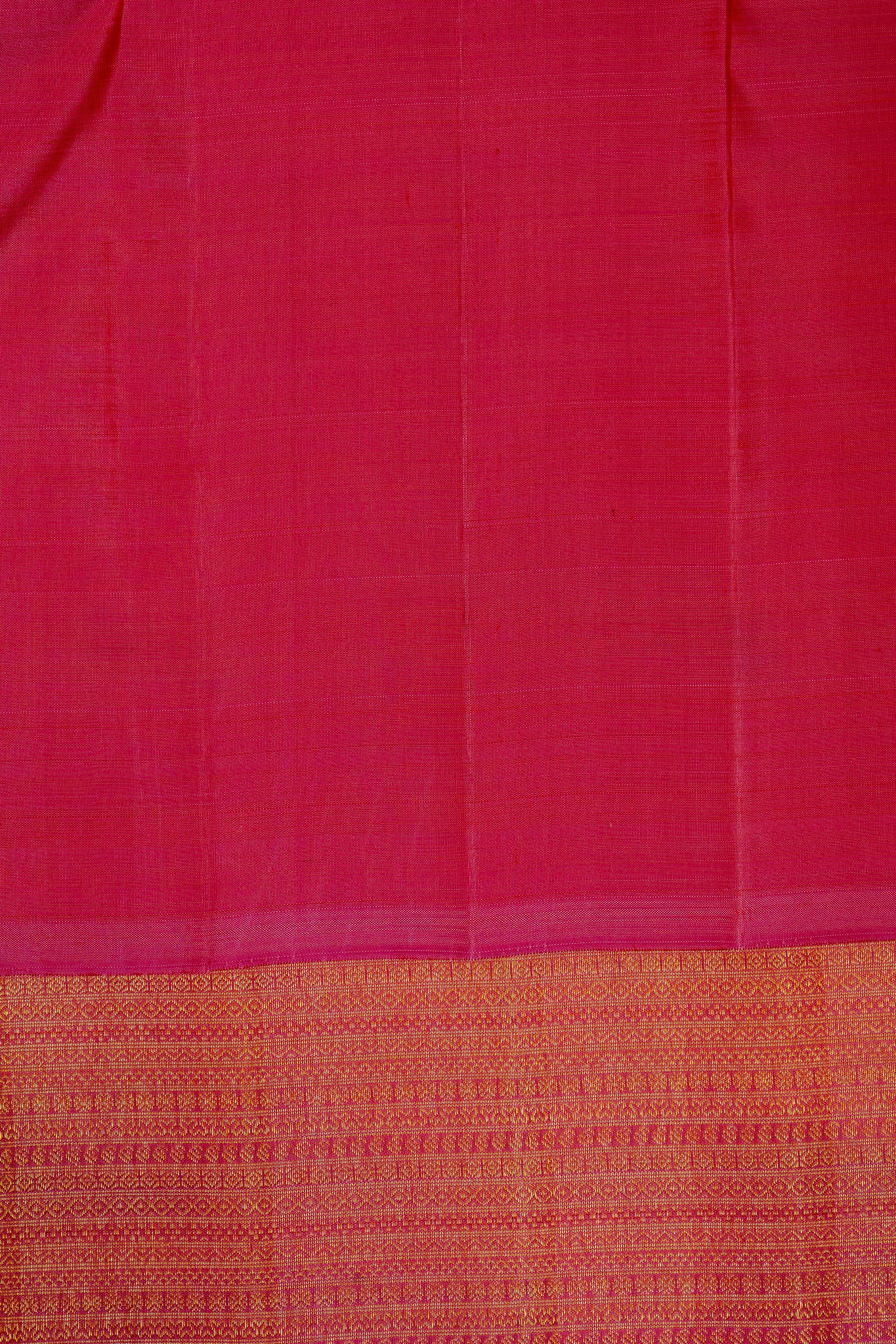 Lotus Pink Brocade Pure Kanchipuram Silk Saree - Clio Silks