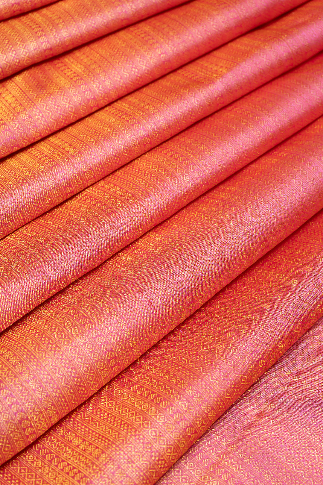 Lotus Pink Brocade Pure Kanchipuram Silk Saree - Clio Silks