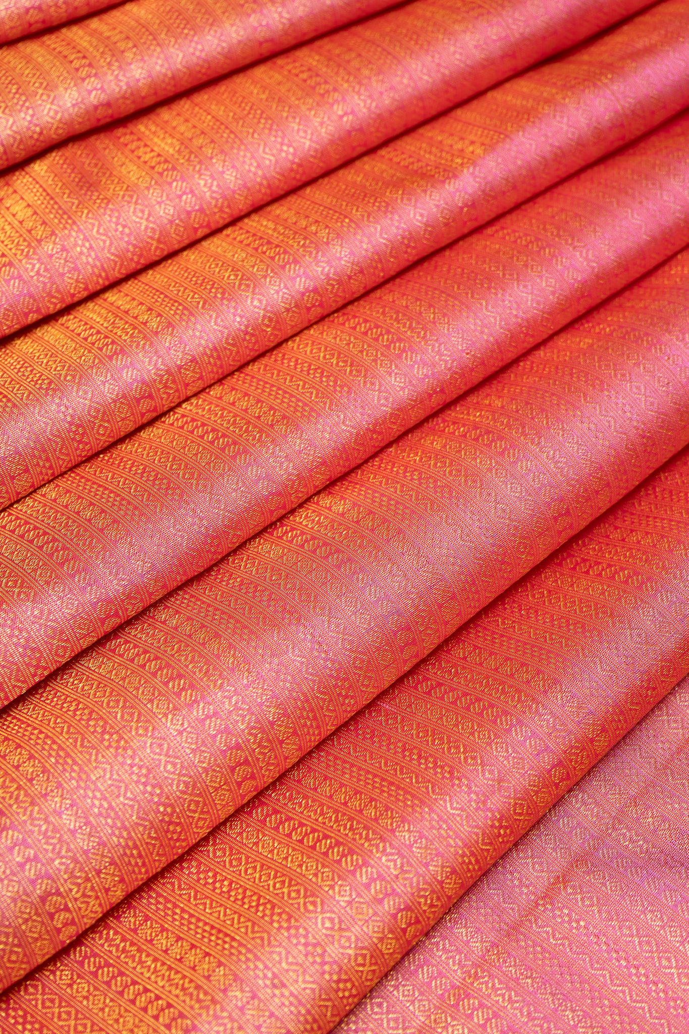 Lotus Pink Brocade Pure Kanchipuram Silk Saree - Clio Silks