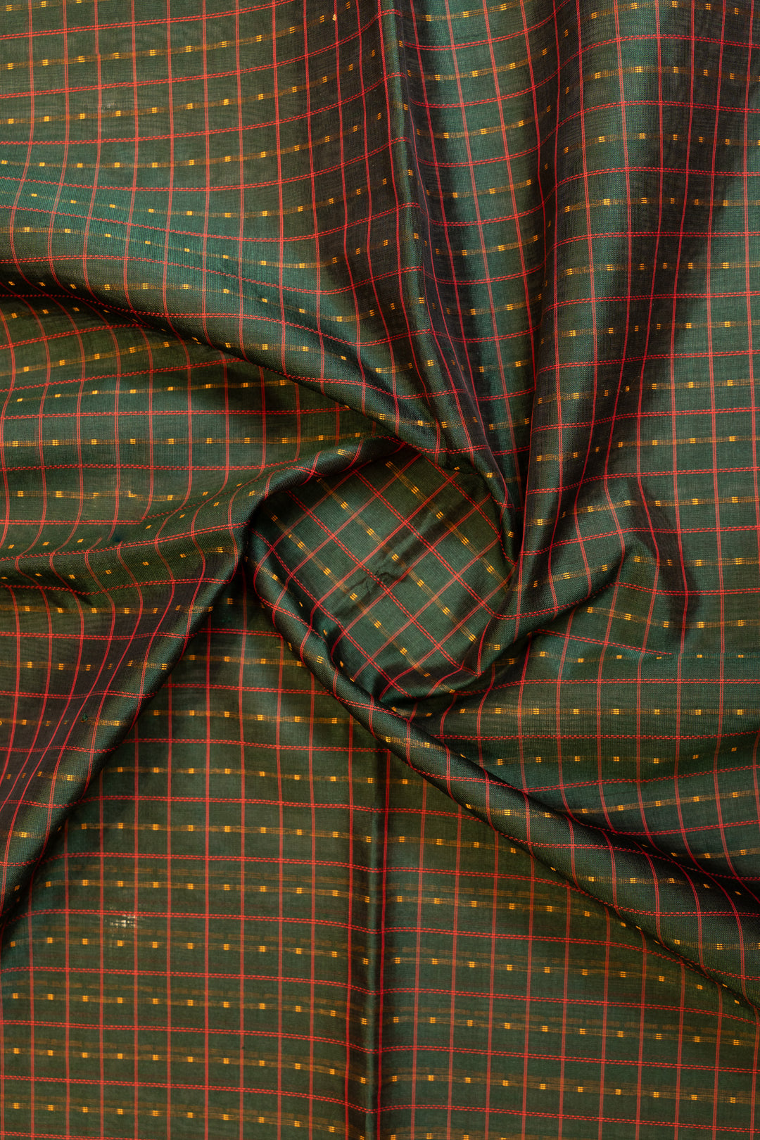 Bottle green lakshadeepam pure silk cotton saree