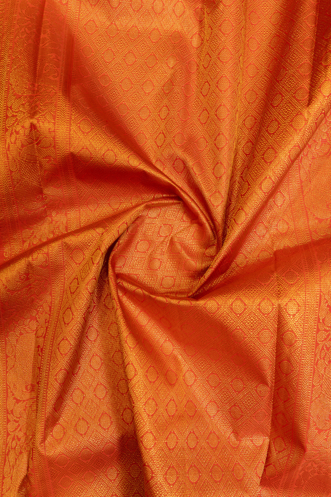 Bottle green and orange vairaoosi pure Kanchipuram silk saree