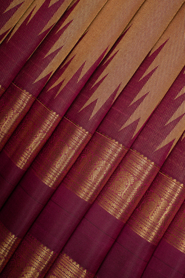 Gold 8 Kol Pure Kanchipuram Silk Saree