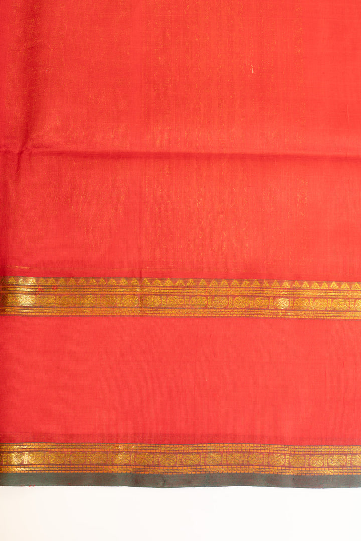 Ink blue lakshadeepam pure silk cotton saree