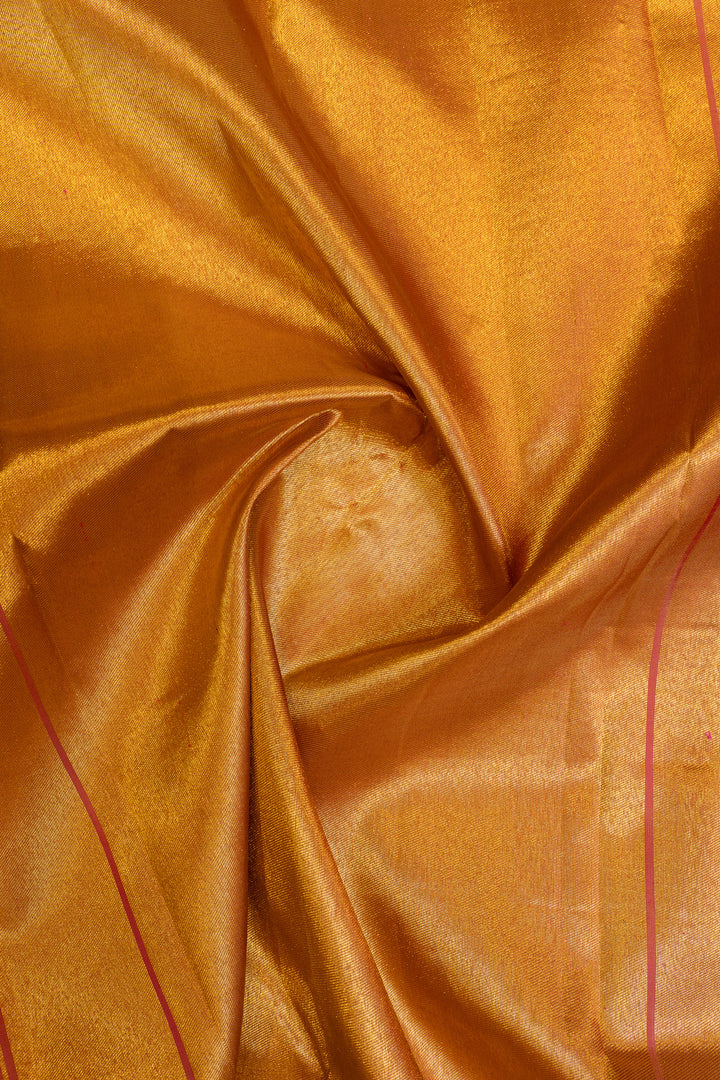 Beige rising 8 Kol pure Kanchipuram silk saree