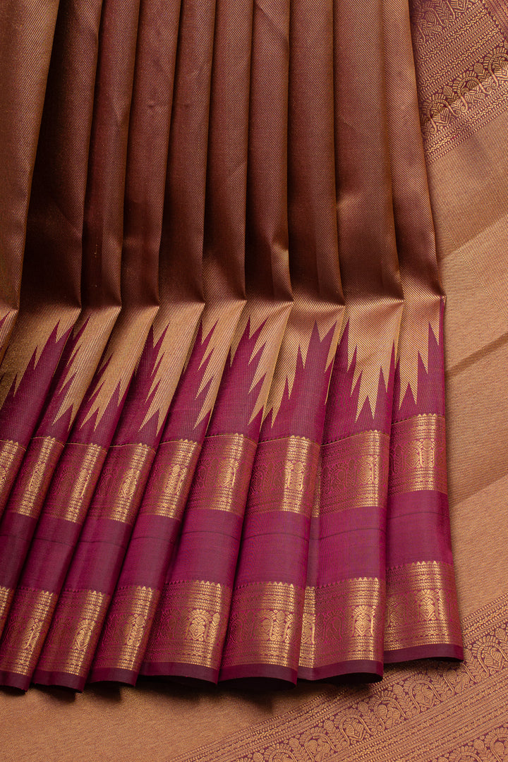 Gold 8 Kol Pure Kanchipuram Silk Saree