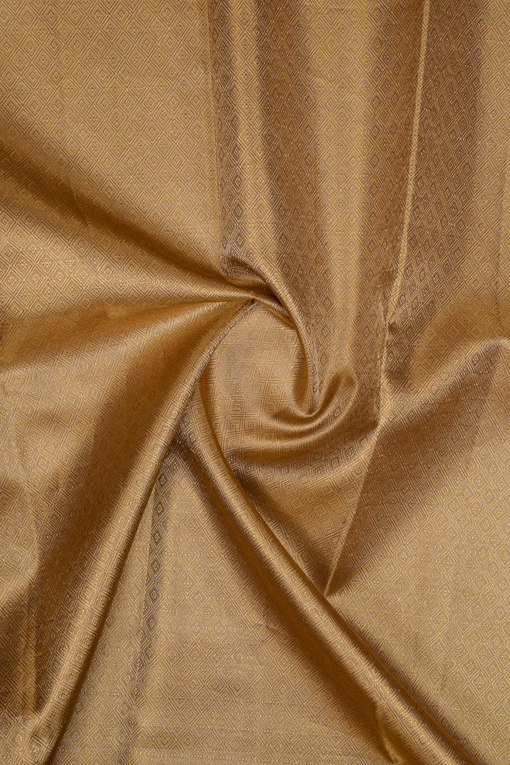 Antique Gold Tissue Brocade Pure Kanchipuram Silk Saree