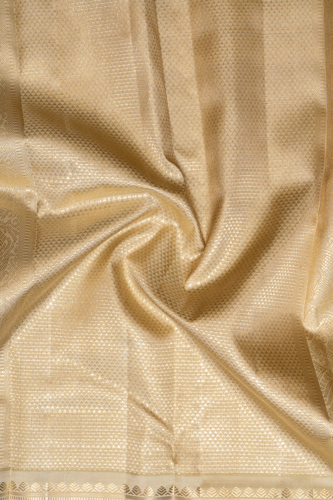 Peacock Blue Stripes Big Border Pure Kanchipuram Silk Saree - Clio Silks