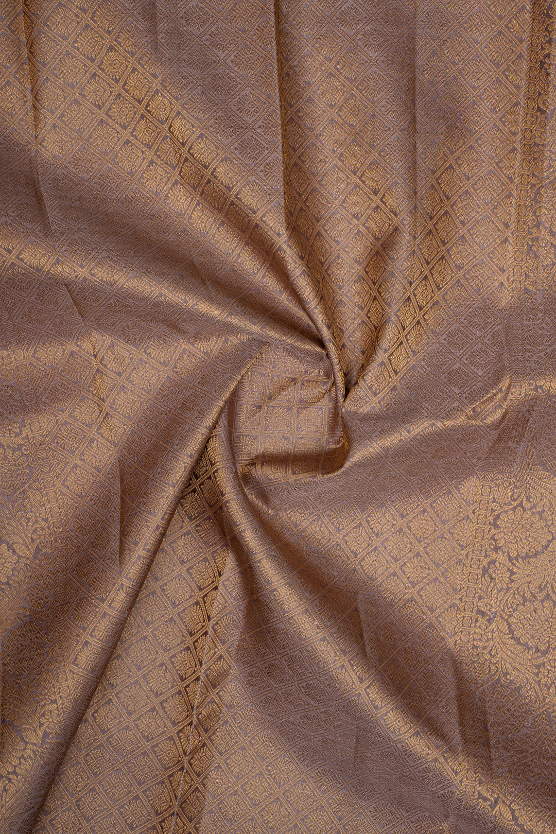Purple and Mauve Varisaipettu Traditional Pure Kanchipuram Silk Sareen