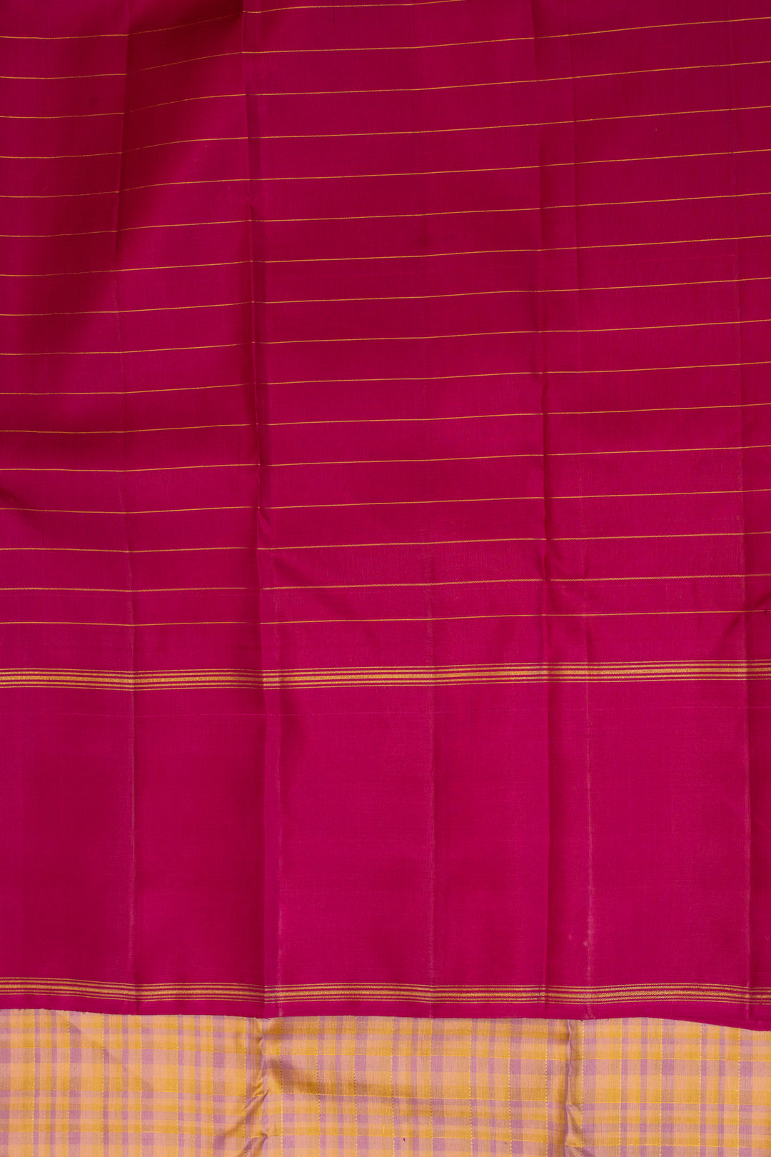 Lilac and pastel checks pure zari Kanchipuram silk saree