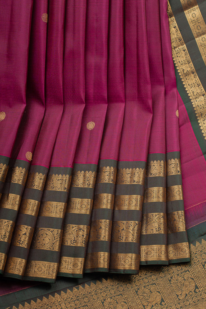 Purple Traditional Pure Kanchipuram Silk Saree