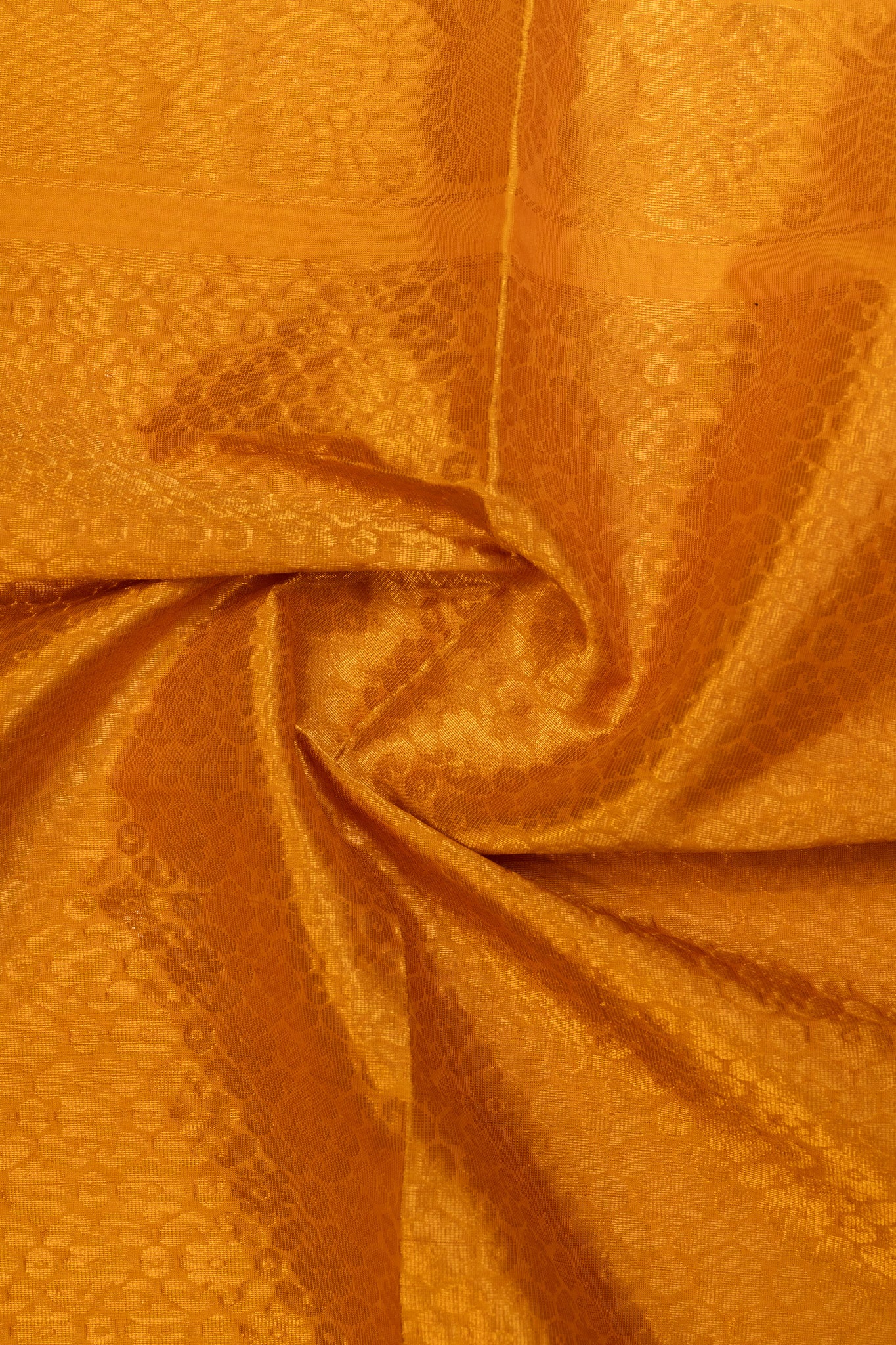 Brown and mustard pure silk cotton saree