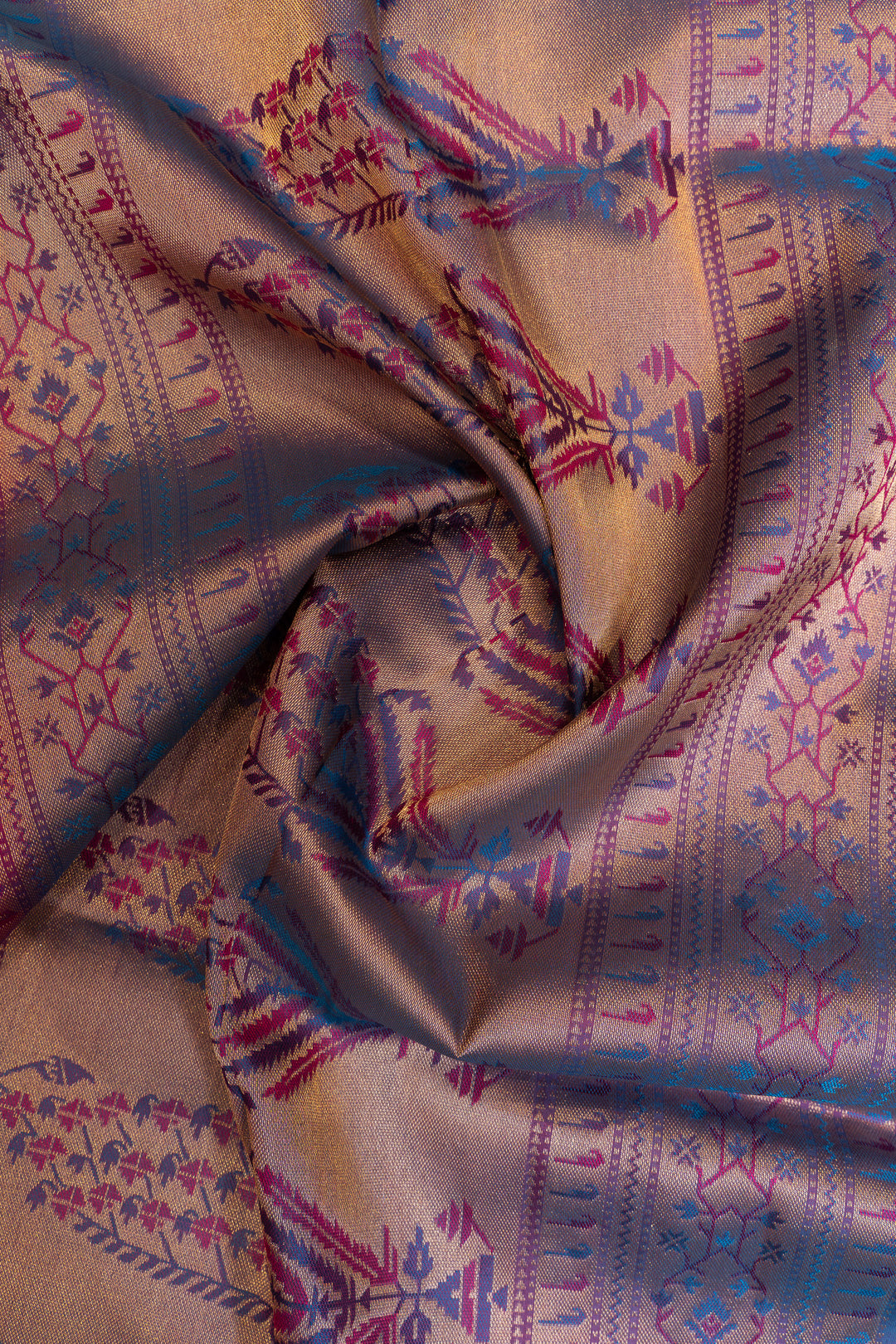 Purple Paithani pure Kanchipuram silk saree