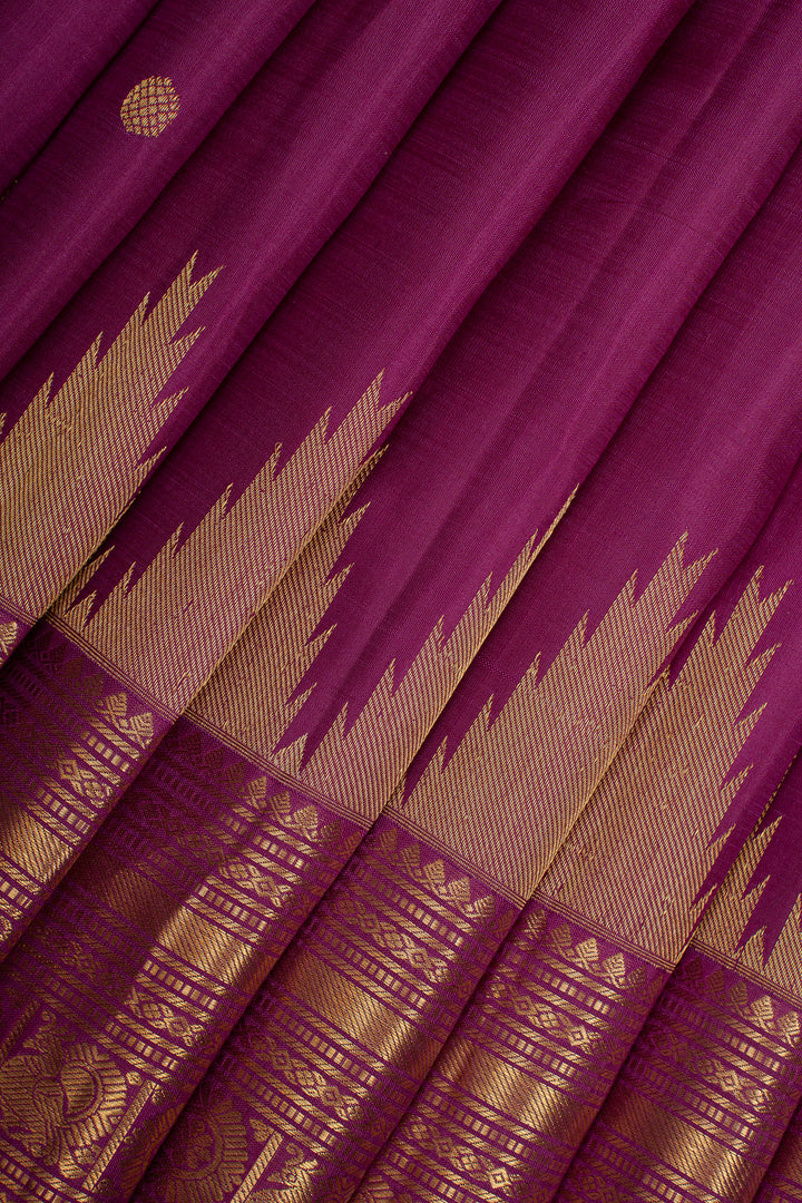 Purple Traditional Pure Kanchipuram Silk Saree