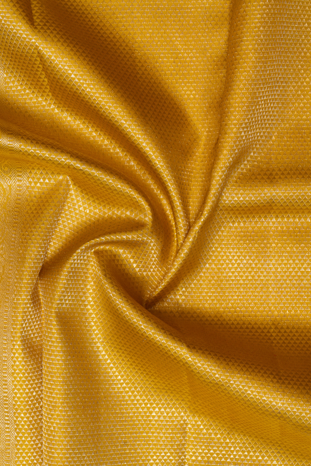 Beige and Yellow Stripes Big Border Kanchipuram Silk Saree - Clio Silks