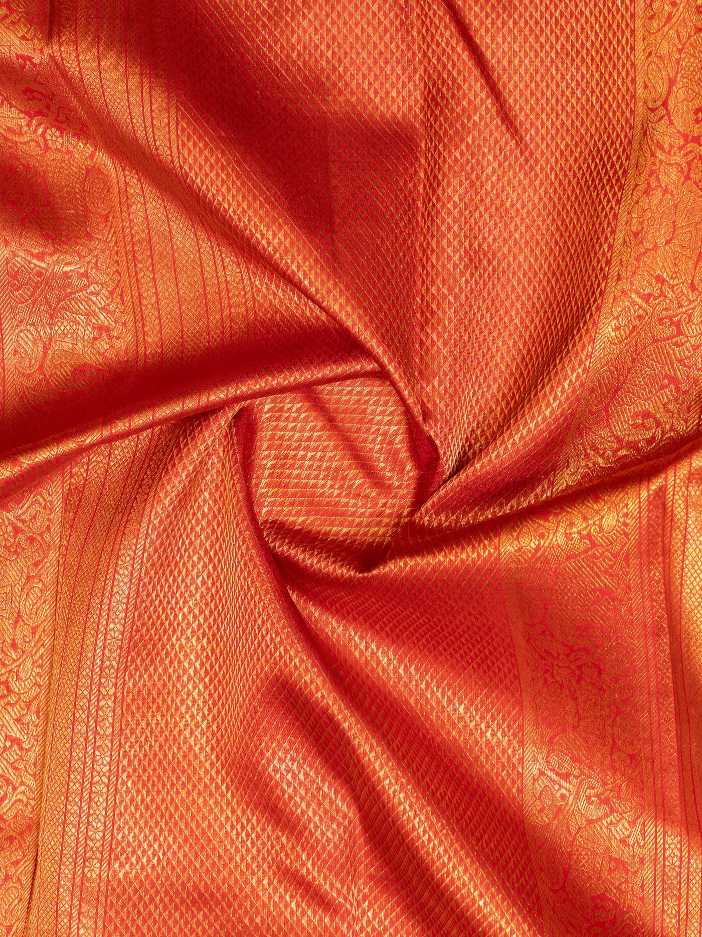 Baby pink and red big border Kanchipuram silk saree