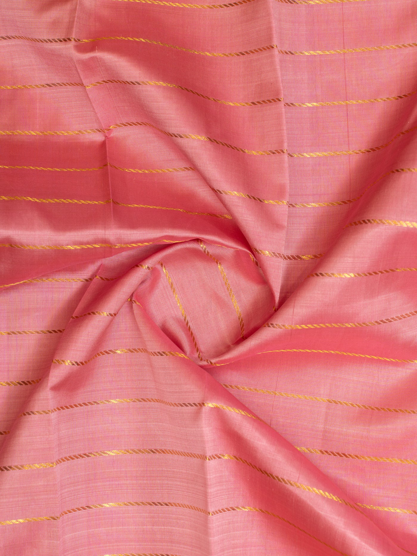 Baby pink and red big border Kanchipuram silk saree