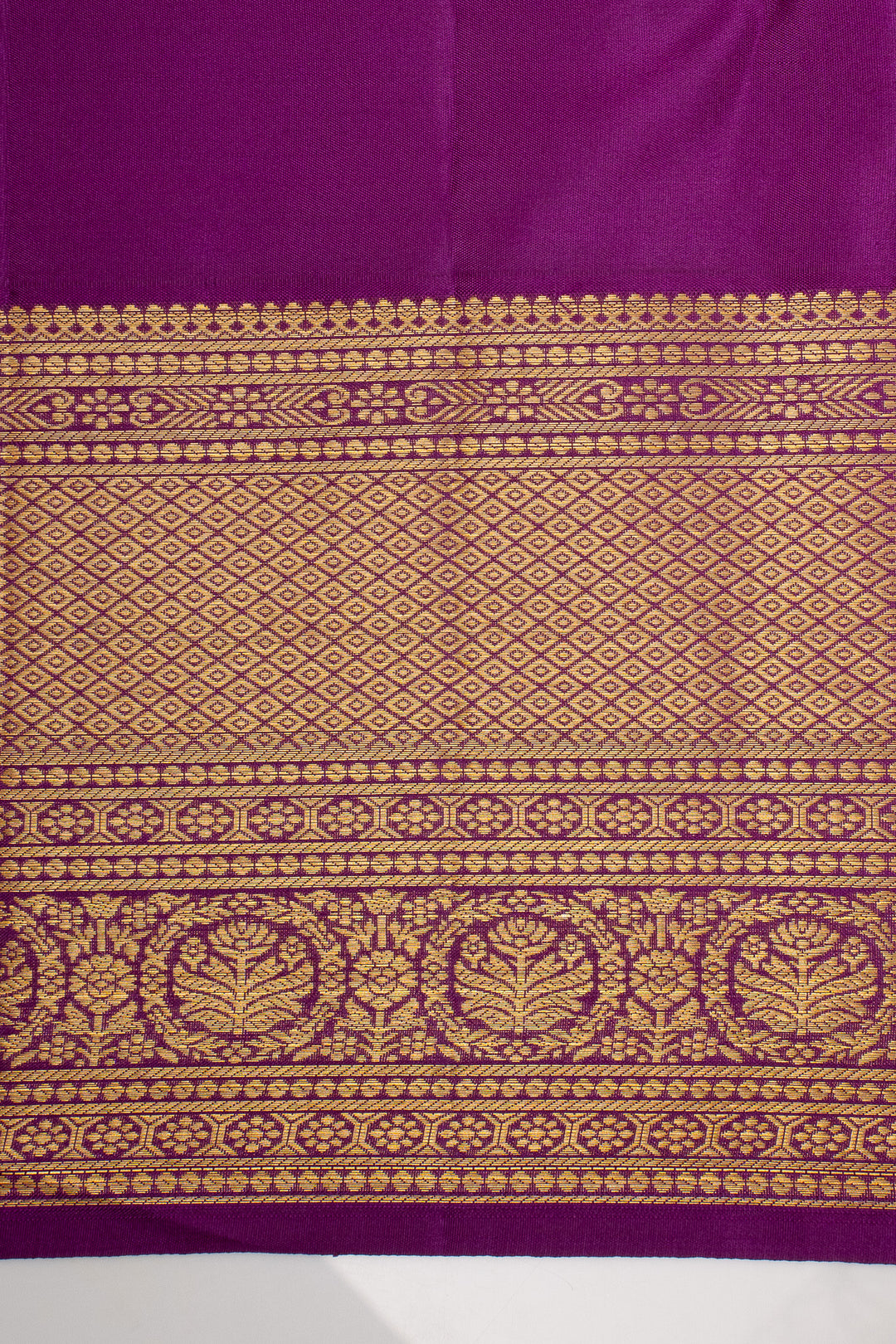 Purple Brocade Pure Kanchipuram Silk Saree