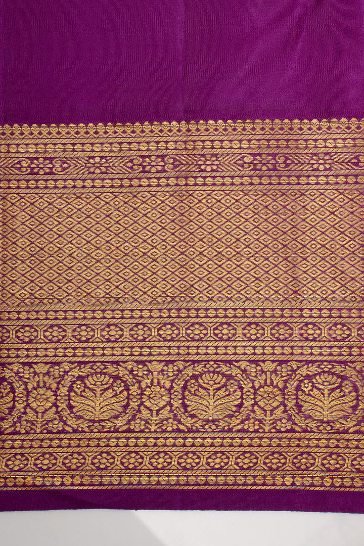 Purple Brocade Pure Kanchipuram Silk Saree
