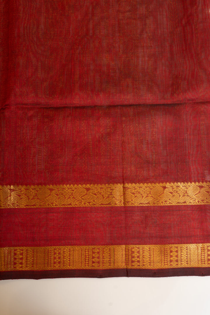 Maroon traditional pure silk cotton saree