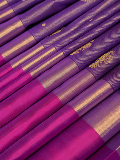 Purple vairaoosi pure Kanchipuram silk saree