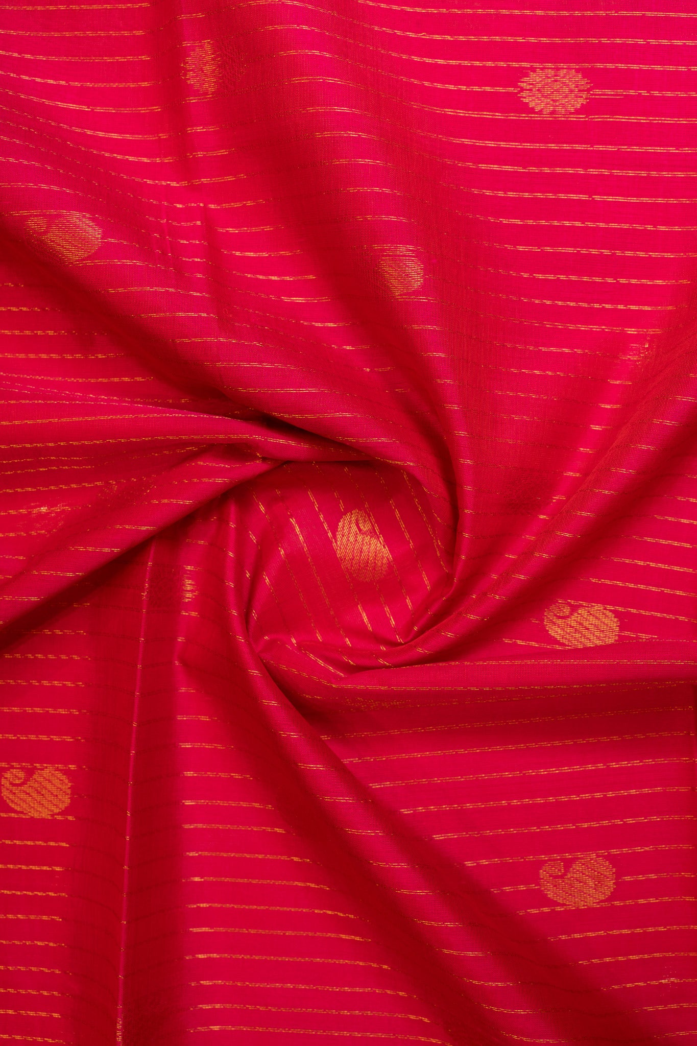 Magenta pink zari stripes pure silk cotton saree