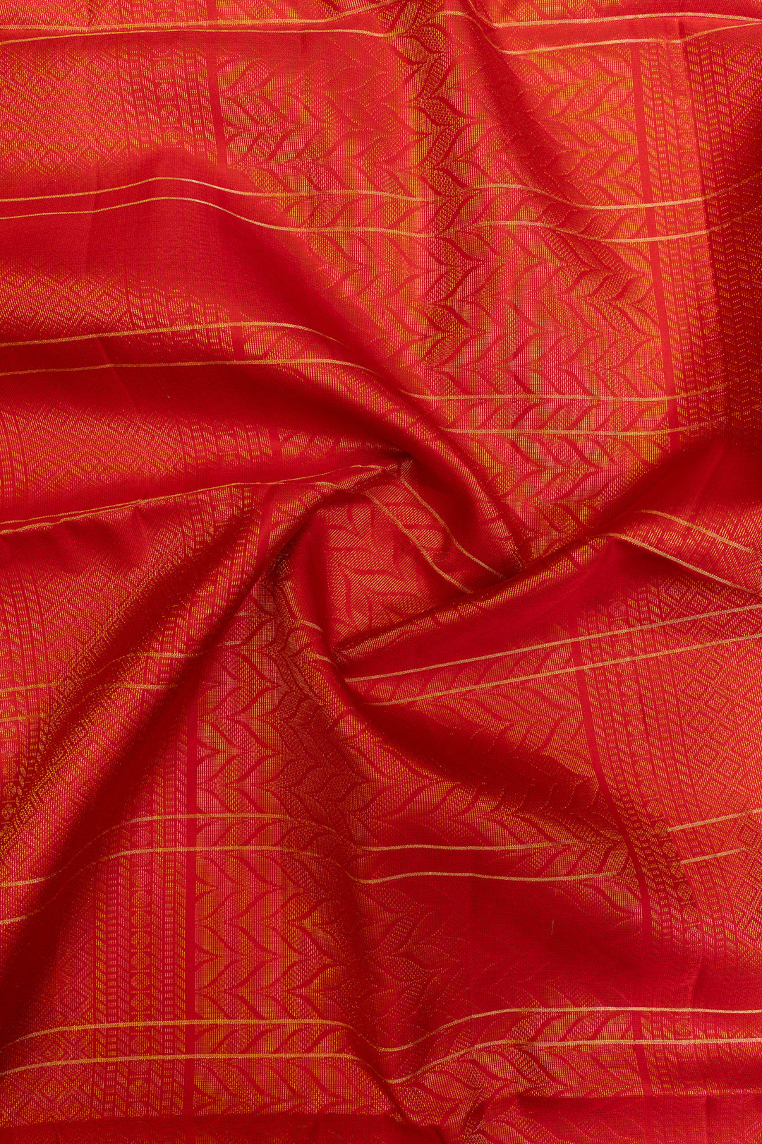 Red borderless pure soft silk saree