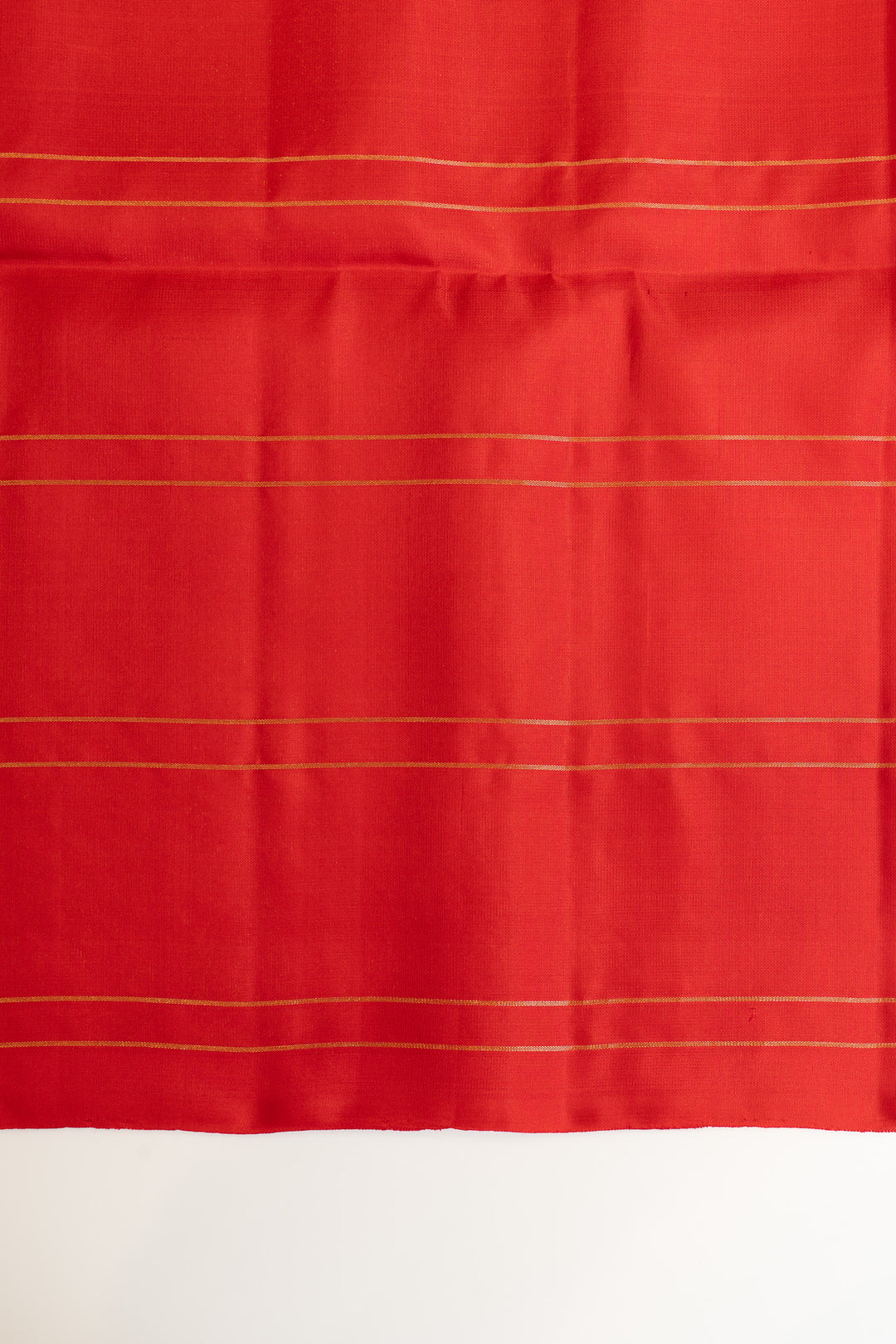 Red borderless pure soft silk saree