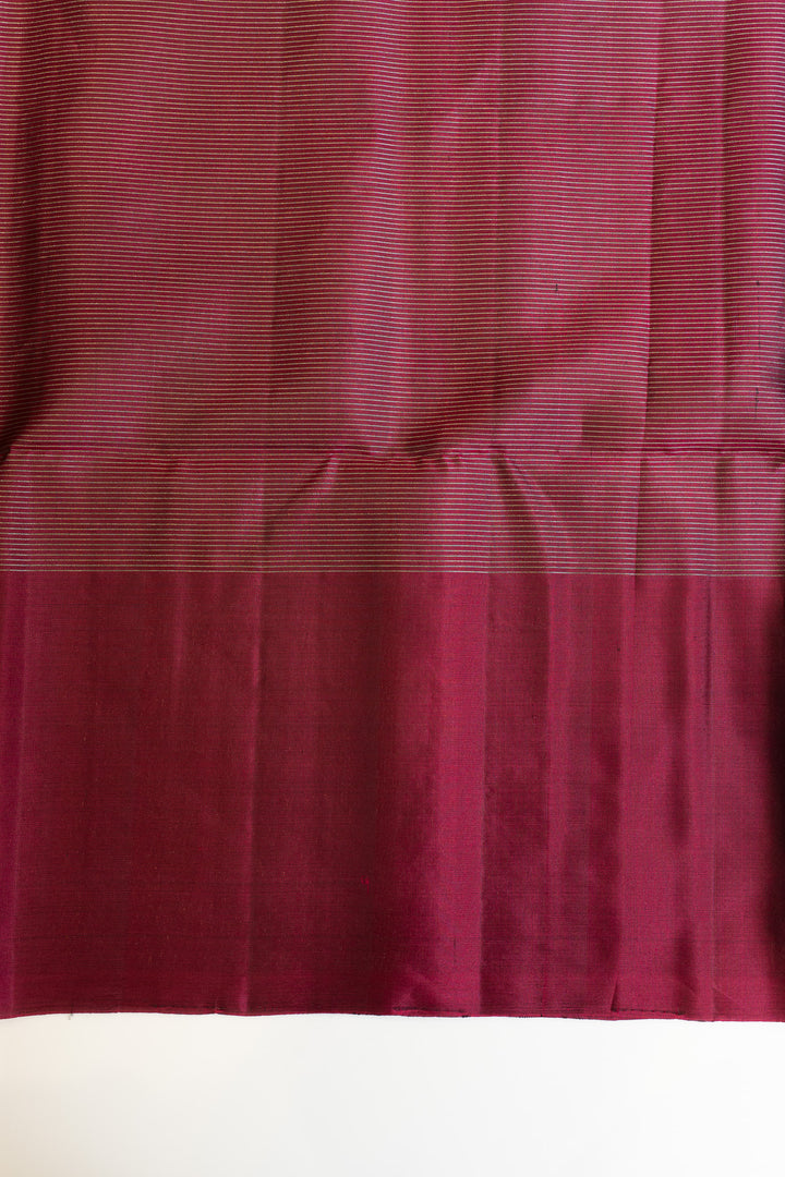 Blue and maroon vairaoosi pure Kanchipuram silk saree