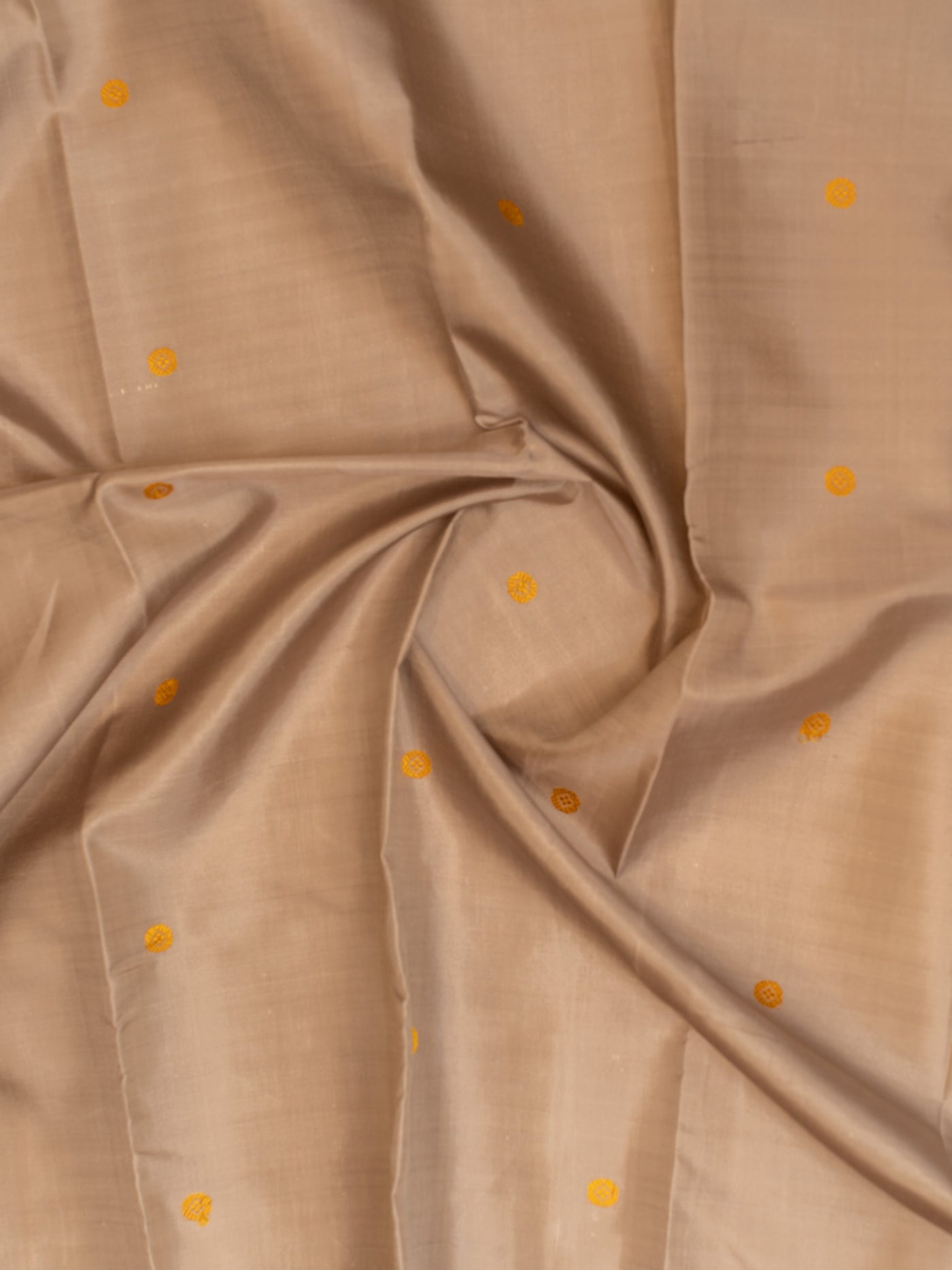 Beige and purple pattu pettu without zari kanjivaram silk saree