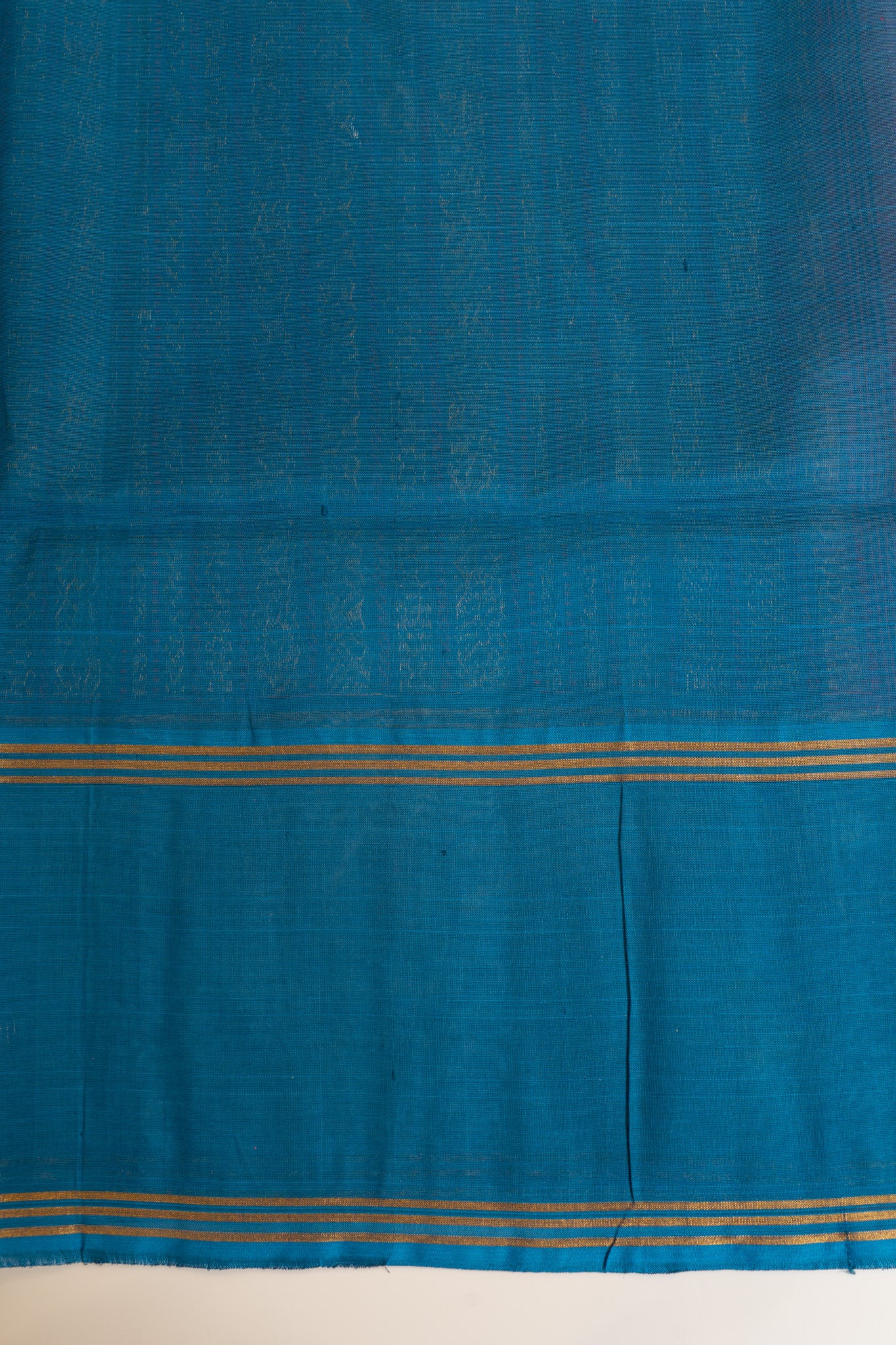 Pink and blue temple pure silk cotton saree