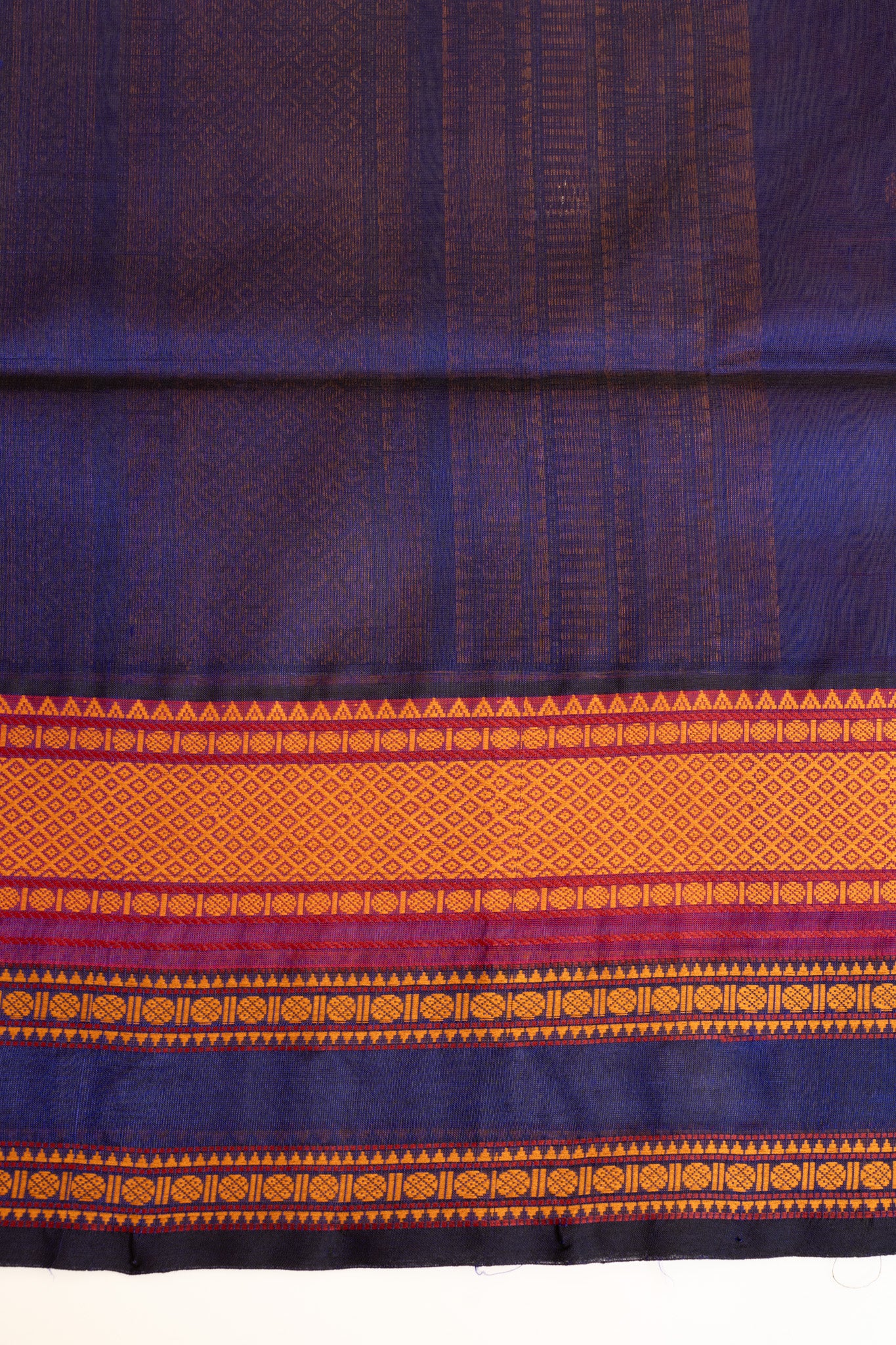 Purple thread buttis pure silk cotton saree