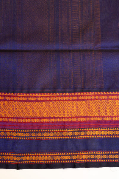 Purple thread buttis pure silk cotton saree