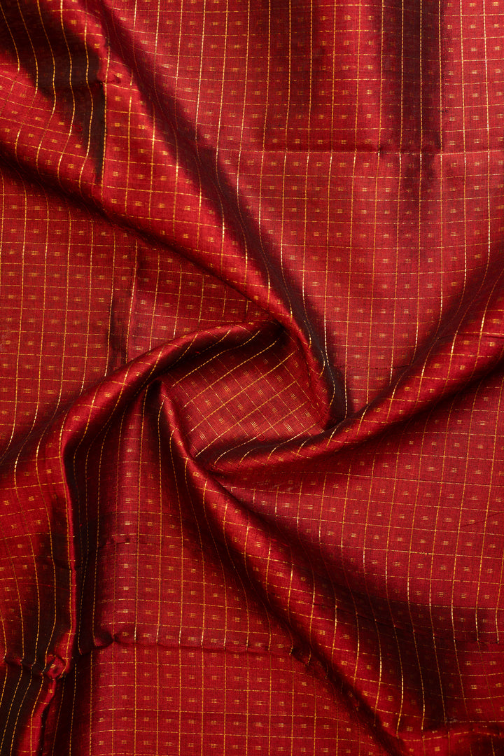 Maroon lakshadeepam pure silk cotton saree